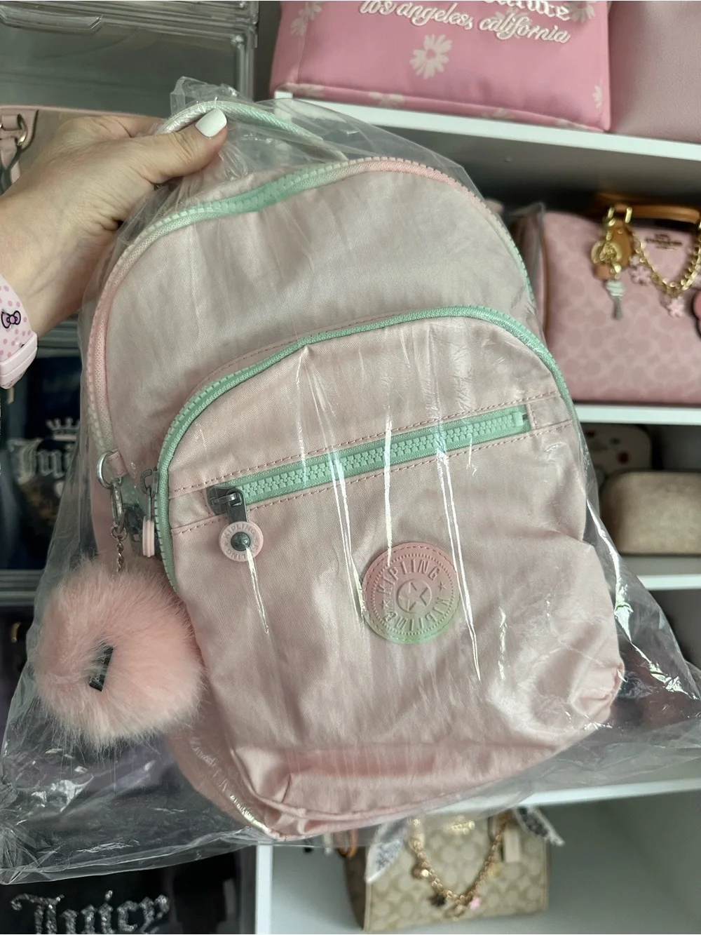 Kipling Seoul S Pastel Pink School Backpack